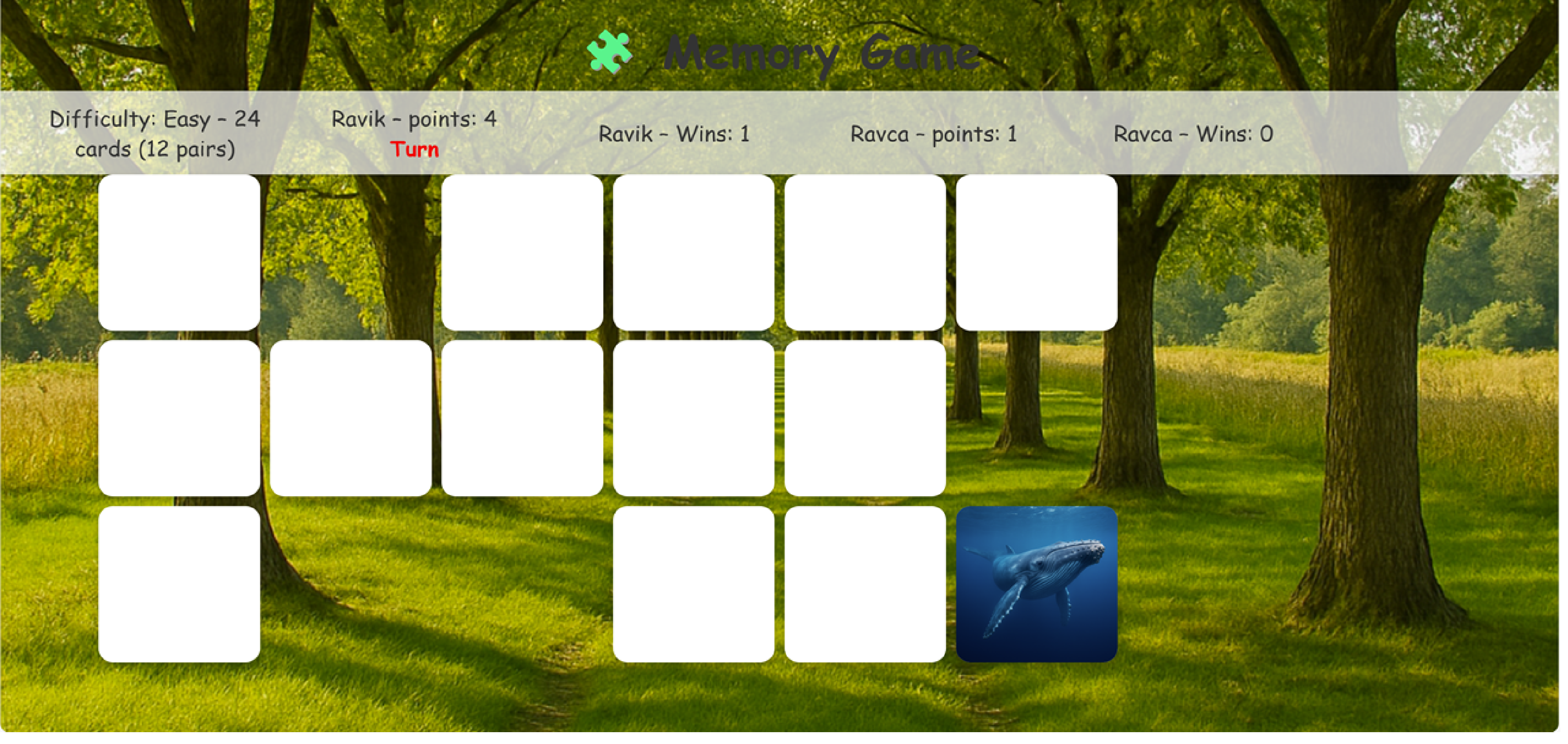 Ukázka hry Pexeso 3